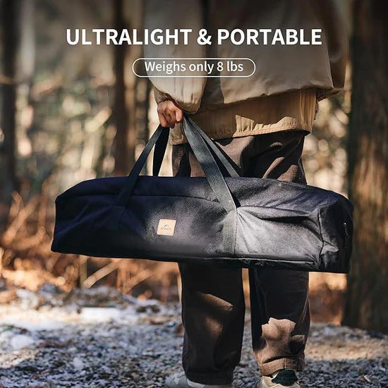 Lightweight Aluminum Camping Table: All-in-One with Built-in Stove, Foldable for Adventures